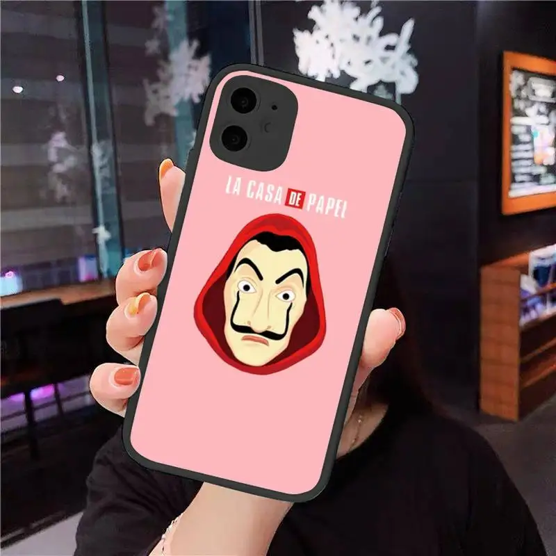 

Spain TV Money Heist House Paper Phone Case For iphone 12 11 8 7 plus mini x xs xr pro max matte transparent cover
