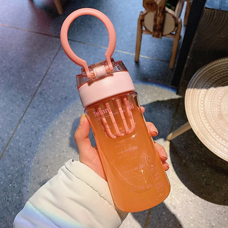 Трендовая портативная пластиковая чашка в Корейском стиле для мужчин и женщин