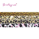Эластичная атласная лента для волос, 58 дюйма, 15 мм, с леопардовым принтом