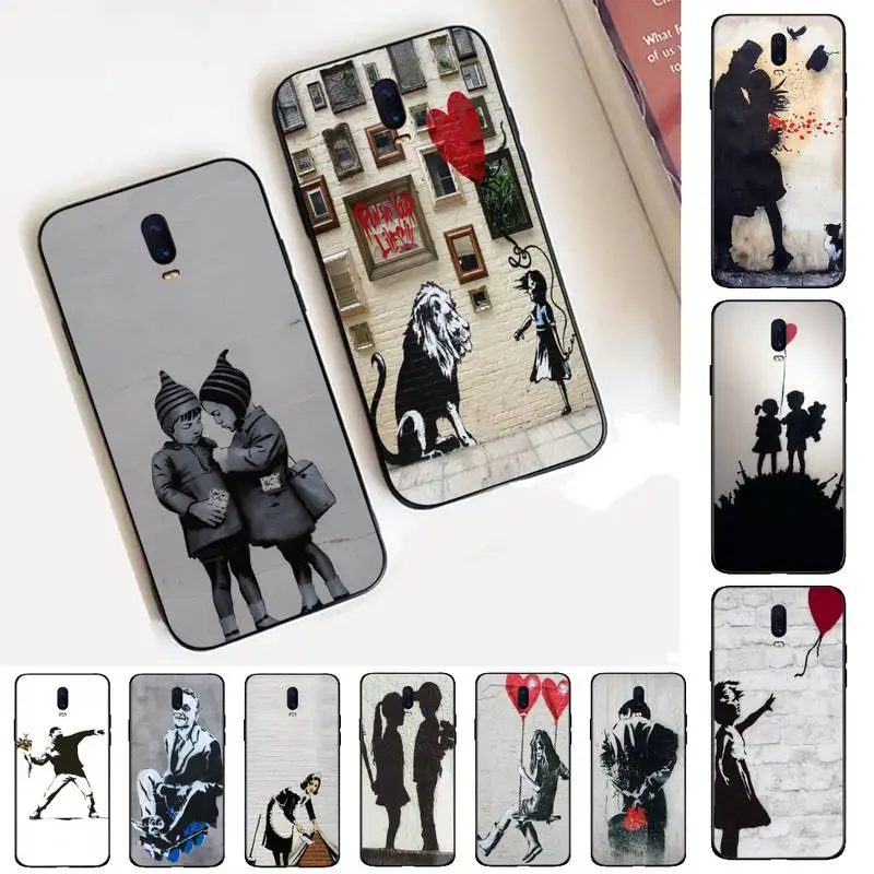 

Art Banksy Phone Case for Vivo Y91C Y11 17 19 17 67 81 Oppo A9 2020 Realme c3