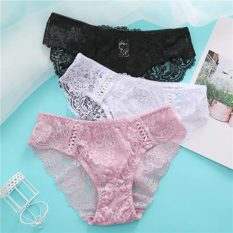 Трусы женские кружевные однотонные цвет в ассортименте 8 цветов | Женская одежда