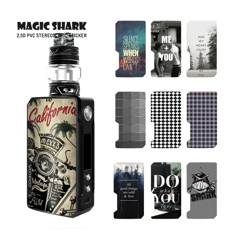 

Vintage English Words Cells Motorcycle Stereo Ultra Thin Vape Case Cover Sticker Film Skin for Voopoo Drag 2 II