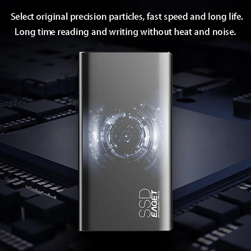 

Eaget M1 Mini Mobile Hard Disk, 512Gb Ultra-Thin Portable Type-C3.1 Fast Reading External Solid State Drive