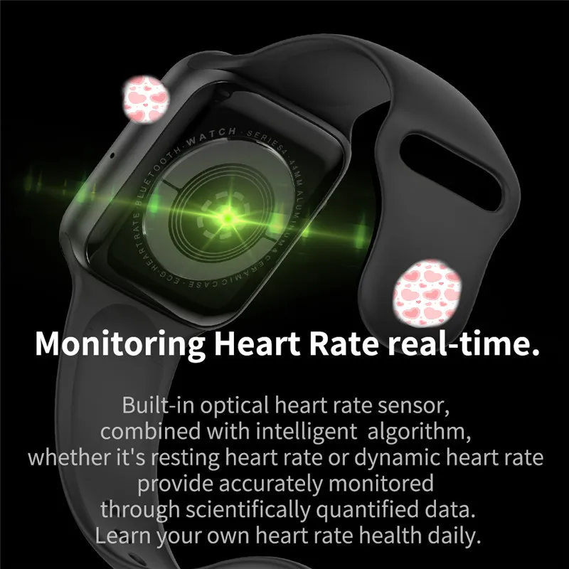Сравнимые умные часы Apple Watch W34 с Bluetooth, ЭКГ, монитор сердечного ритма iwo 8 lite, мужские и женские умные часы для Android iPhone