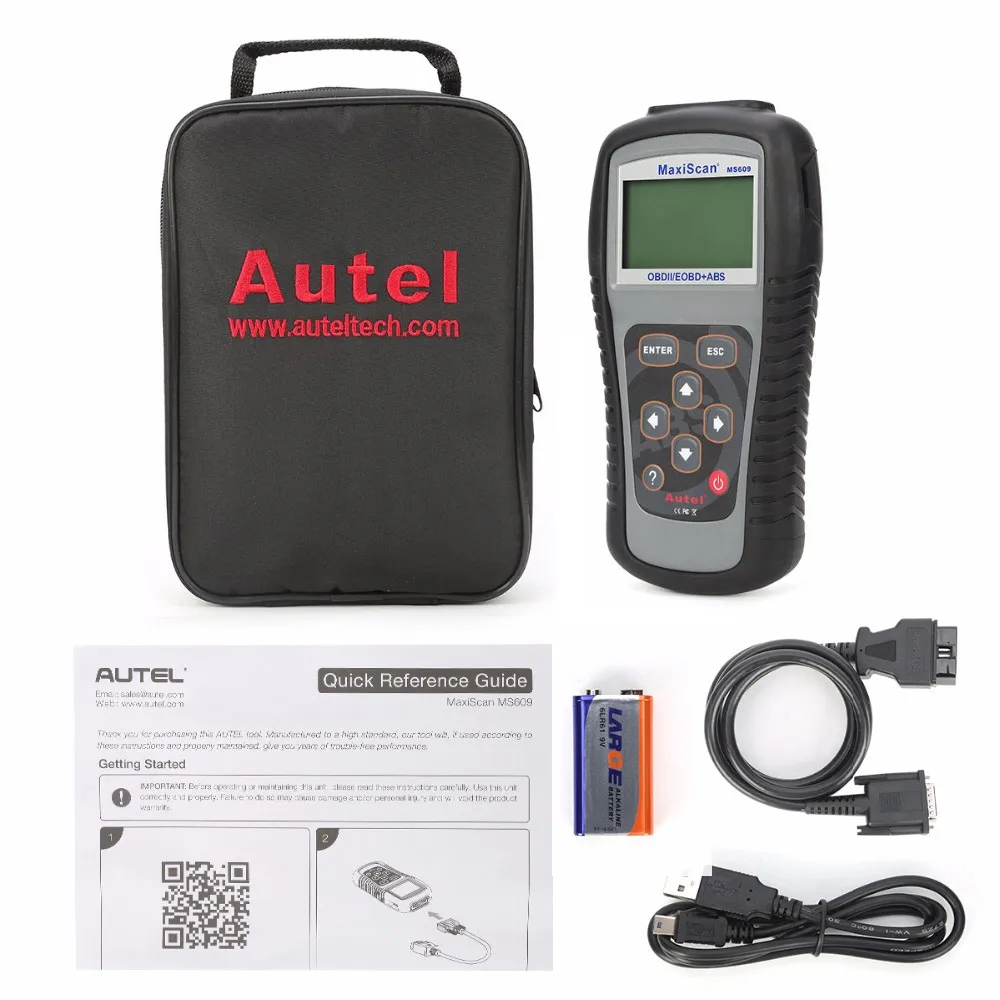 Autel MS609 OBDII сканер считыватель кодов автомобиля полный OBD2 функции DTC определения ABS