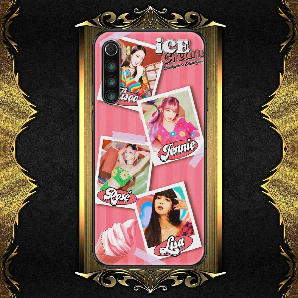 

BLACKPinkes-compatible Phone case For Xiaomi Redmi Note 7 7A 8 8T 9 9A 9S 10 K30 Pro Ultra black 3D shell art coque trend