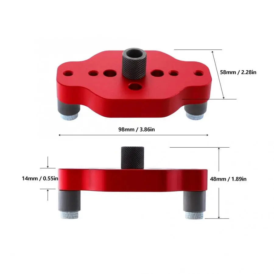 Woodworking Straight Hole Positioner Aluminum Alloy DIY Drill Guide for Carpenter Countersink Bits | Инструменты