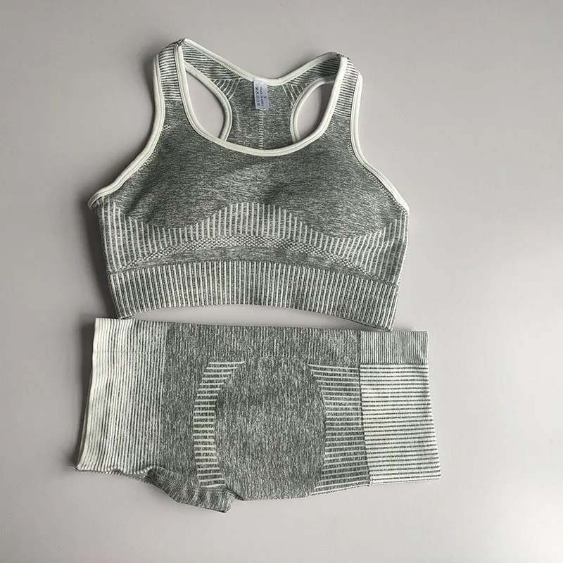 

Women Seamless Yoga Set Fitness Sports Suits GYM Cloth Yoga Tops High Waist Running Shorts Workout Clothing GYM Sets Clothing