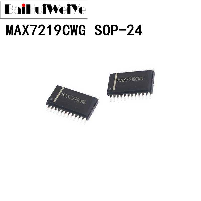 5 шт./лот MAX7219CWG MAX7219 MAX7219EWG SOP-24 SOP24 SMD, новый оригинальный чипсет хорошего качества, светодиодный дисплей, чип драйвера