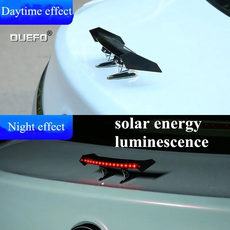 

Миниатюрный Автомобильный задний спойлер на солнечной батарее, 12 В, Универсальный светодиодный мигающий предупреждающий фсветильник рь с ...