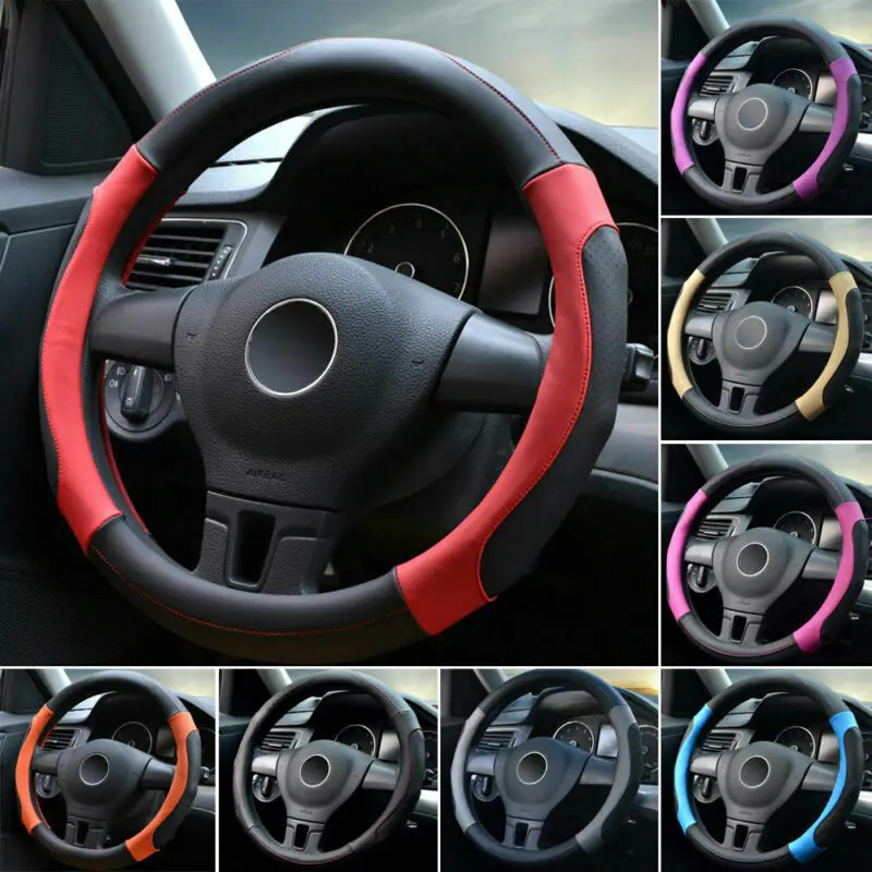 Чехол для руля Glcc 38 см спортивный дышащий нескользящий чехол белый красный M