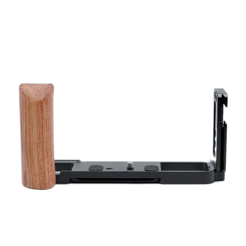 

Quick Release Shaped Plate Holder with Wooden Hand Grip Protective Handle Bracket QR Board for Fuji GFX50R
