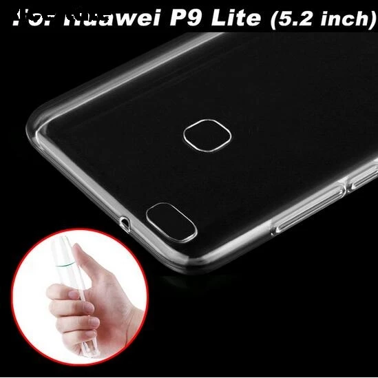 Ультратонкий Прозрачный чехол из ТПУ для Huawei P9 lite 2016 0 6 мм мягкий прозрачный