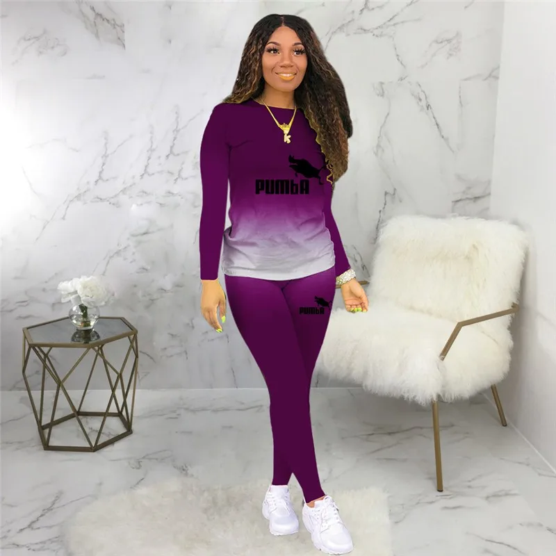 

Plus size S-5XL Tracksuit Women's print Funny Cute Pumba Brand casual Sportswear Female Top+Pants Sweatshirt Suit ensemble femme