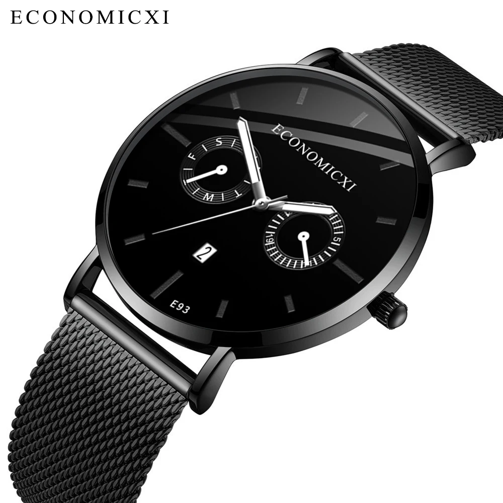 Новые кварцевые мужские часы бизнес мода простые Reloj Hombre брендовые Роскошные