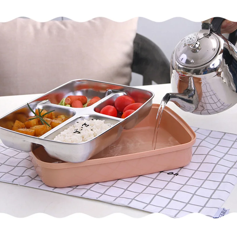 Eworld 304 пищевой контейнер из нержавеющей стали изоляционная перегородка