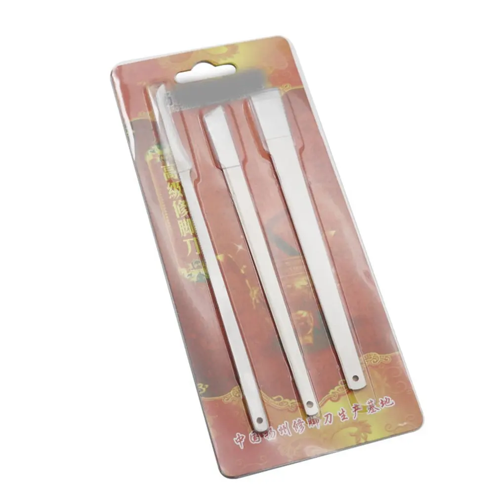 3 шт. нержавеющая сталь бритва для ногтей ножей педикюра набор ног мозолей