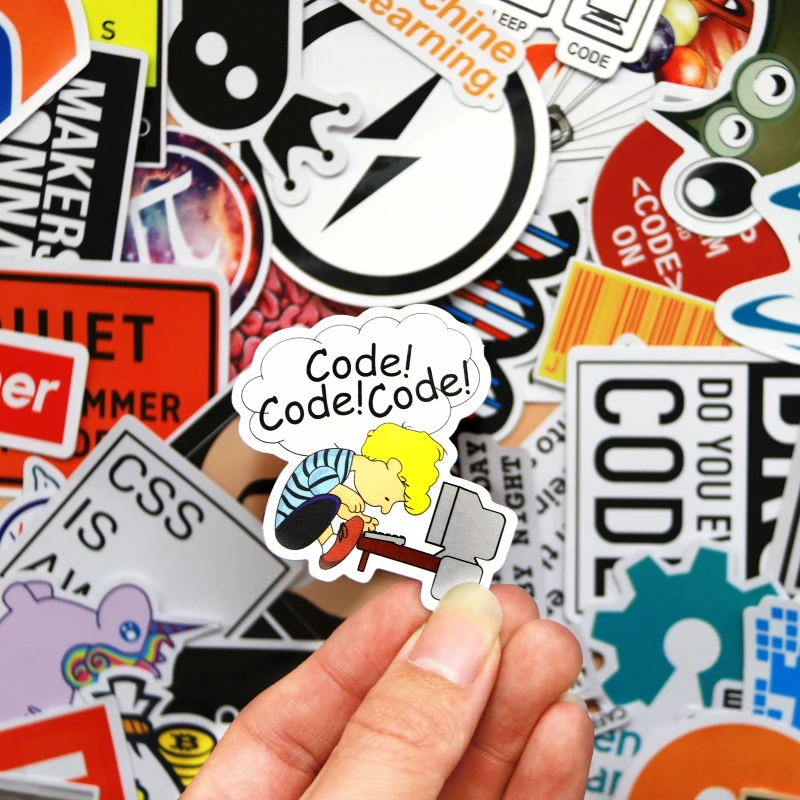 Наклейка разработчика 100 шт. программирующее устройство для хакеров геоков Java JS