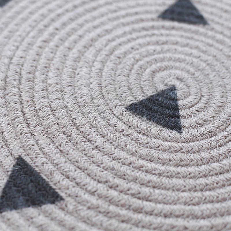 Плетеный джутовый ковер украшение для детской комнаты круглый Детские