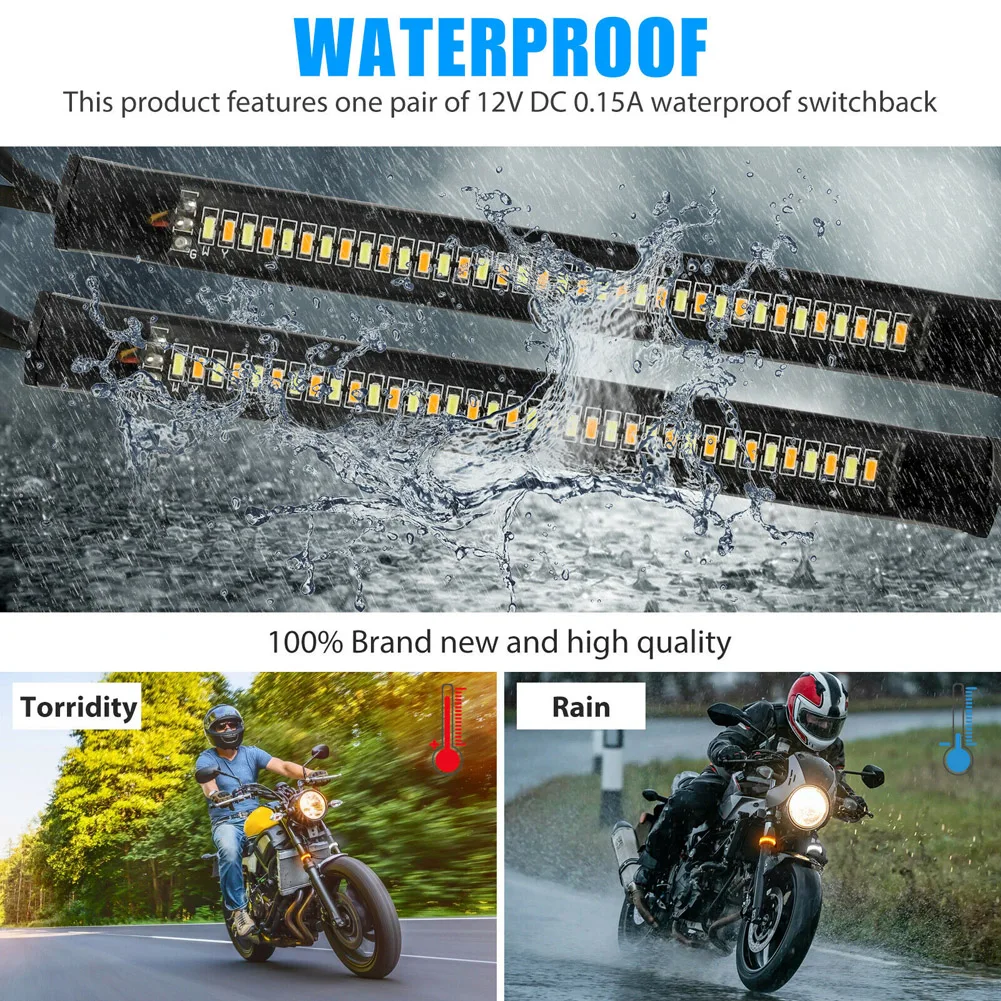 2 шт. Светодиодная лента для указателей поворота мотоциклов |