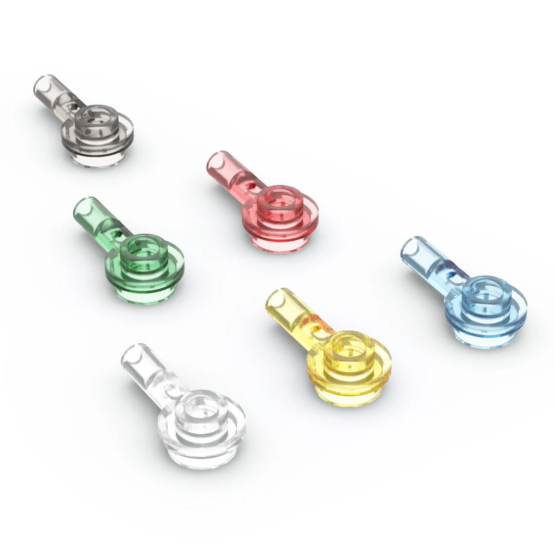 

Кубики MOC Bar, 1 л, с круглой пластиной 1x1, прозрачные, с полыми гвоздиками, сборные, игрушки «сделай сам», 32828, 20 шт.