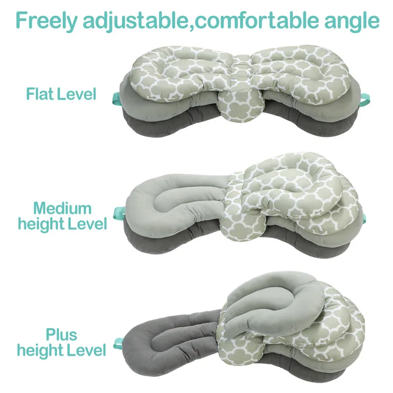 TYRY.HU-almohadas de lactancia para beb&eacute;, modelo ajustable de capas, coj&iacute;n de lactancia multifunci&oacute;n, 3 colores-3