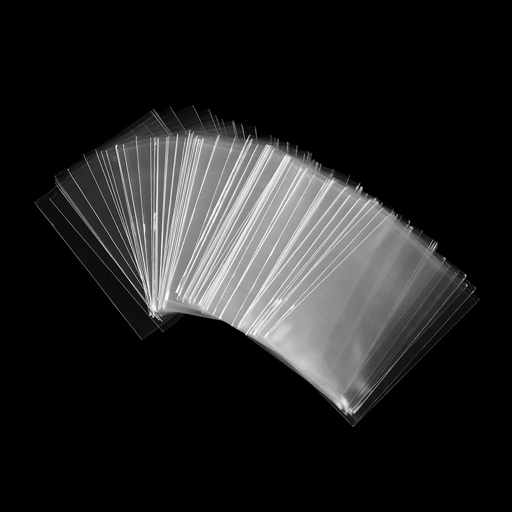 100 шт./пакет пк материал прозрачный незапечатанный защитный чехол для карт
