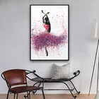 Настенная Абстрактная Картина на холсте красочная абстрактная танцующая девушка Холст принты для гостиной Куадрос домашний декор