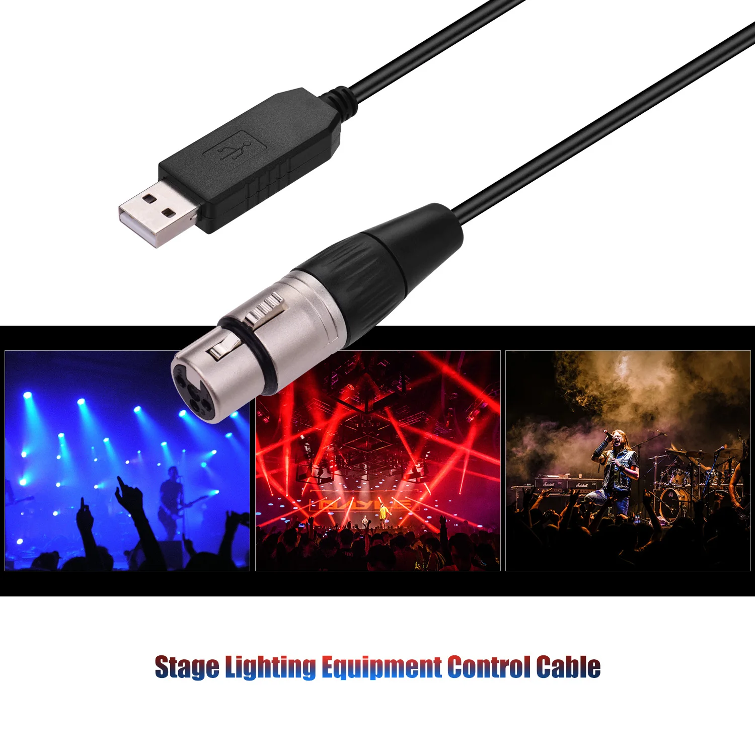 Кабель-преобразователь с USB на 3Pin XLR Female интерфейс для подключения к компьютеру