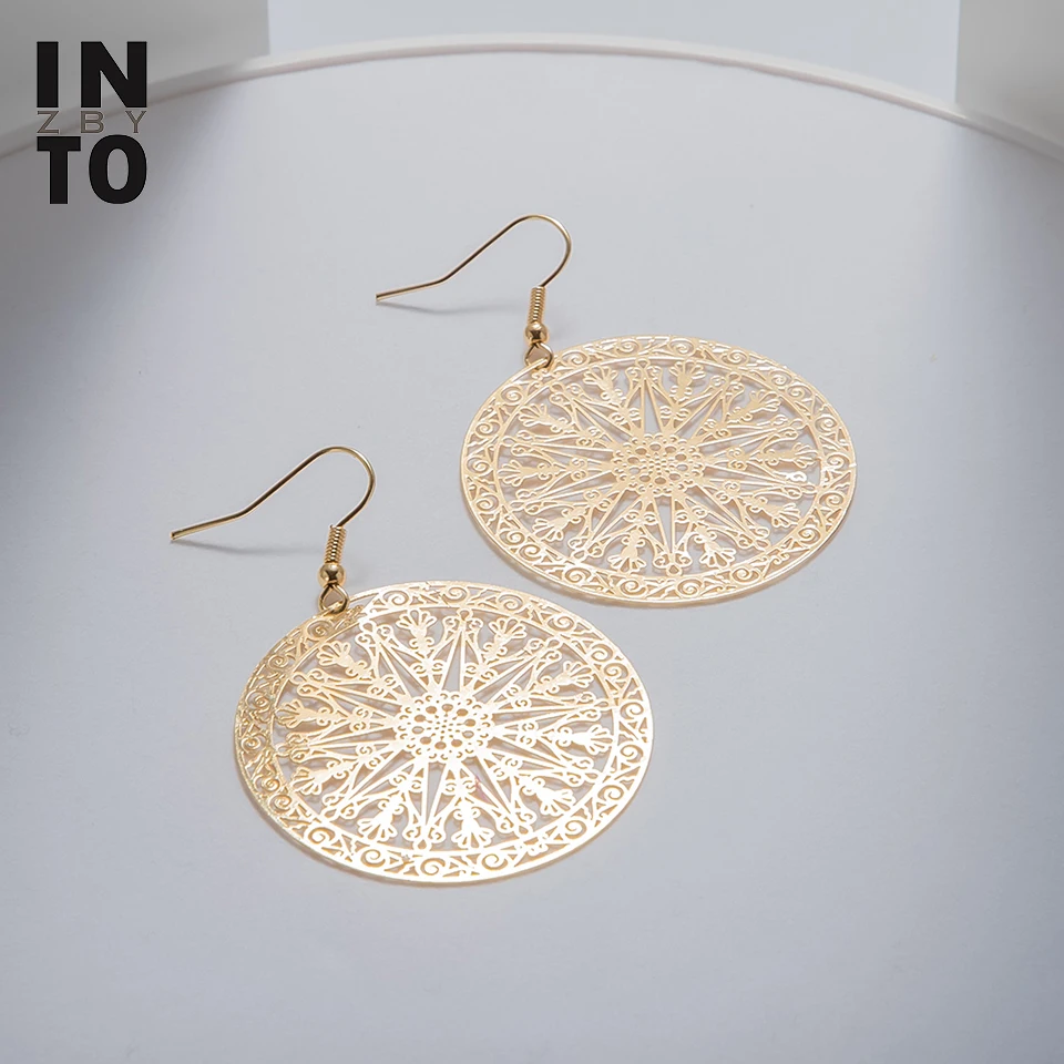 Женские круглые серьги подвески в форме капли золотые серебристые модные