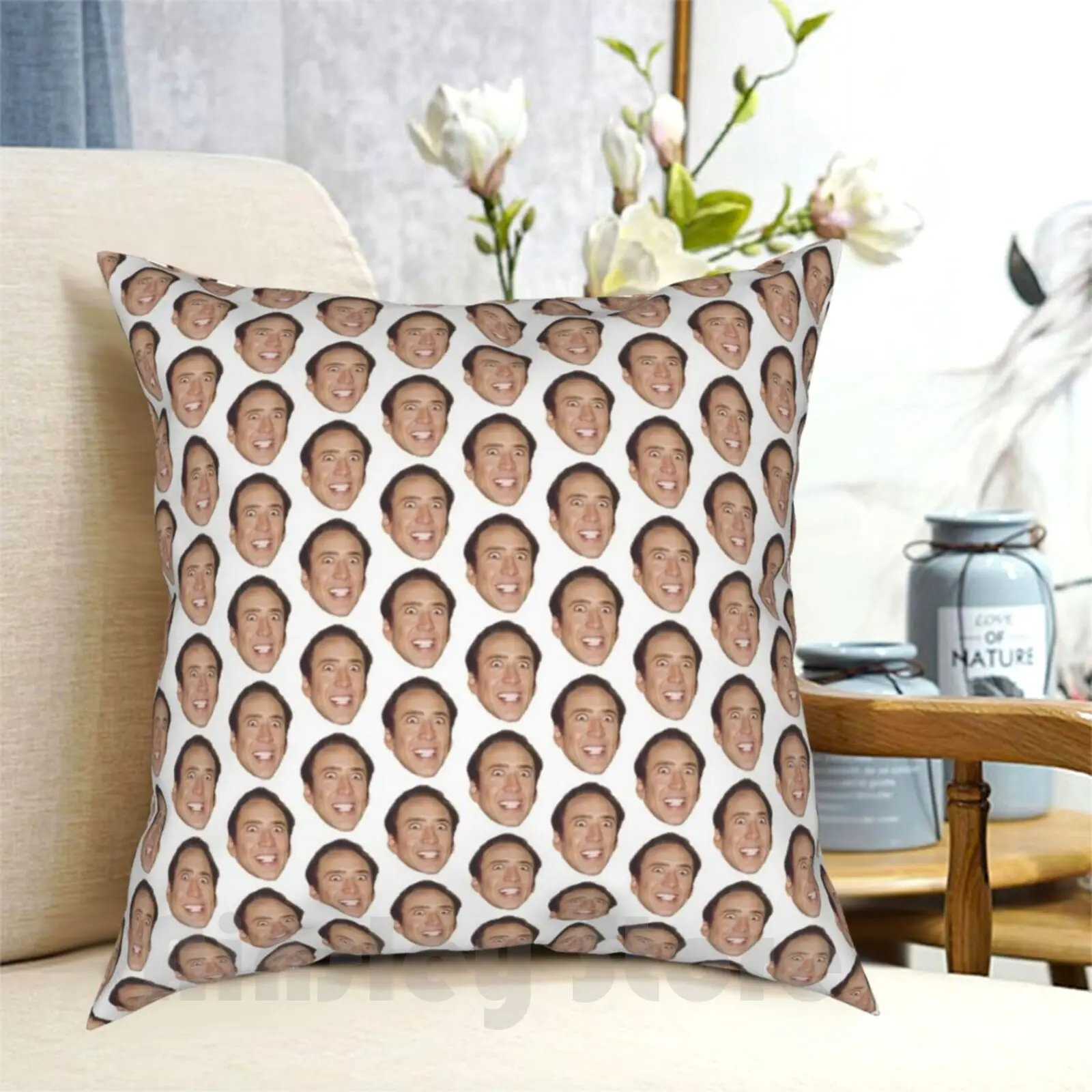 

Nicolas Cage Face Pattern Design Pillow Case Printed Home Soft Throw Pillow Nicolas Cage Nic Cage Nick Cage Nickolas