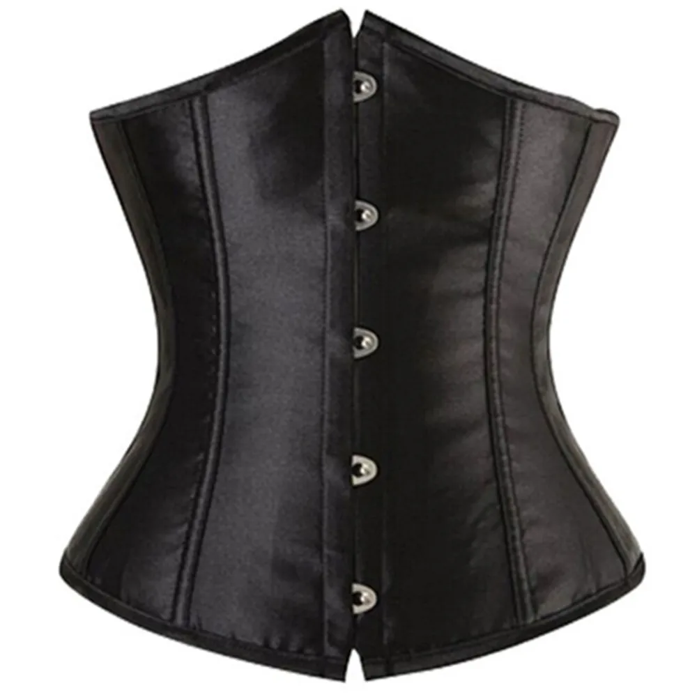 6 Цвет Для женщин сексуальная сатиновая Ночная сорочка Готический корсет на