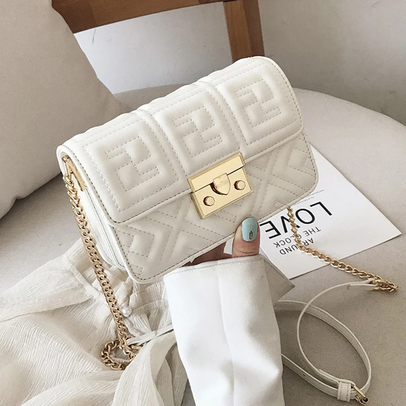 Женская маленькая квадратная сумка Дамская нить модная классические сумки на