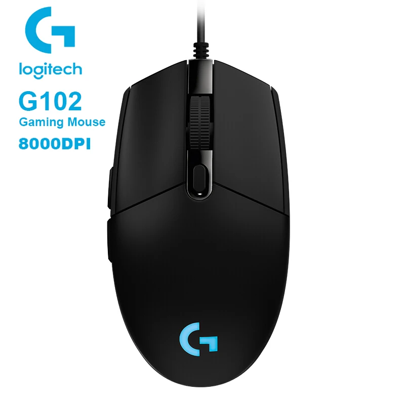 Игровая проводная мышь logitech G102 8000 dpi Оптическая Проводная игровая поддержка