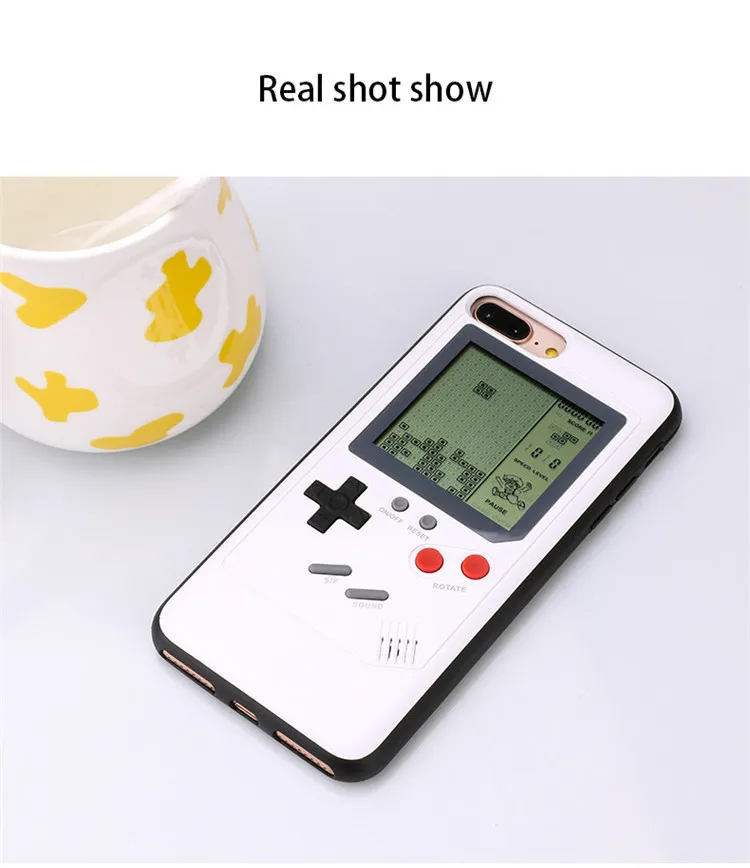 Ретро Gameboy тетрис телефонные чехлы для iPhone XS MAX XR мягкий TPU может играть в игры Чехол для iPhone X 6 6S 7 8 plus чехол coque