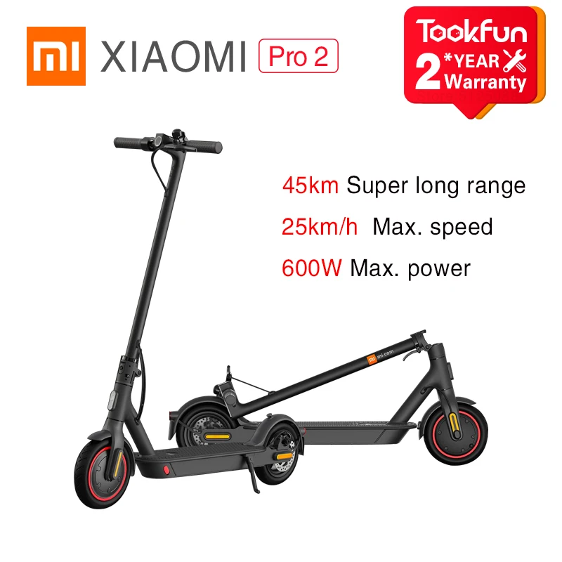 Электрический скутер Xiaomi MI Pro 2 складной самокат для взрослых 600 Вт 25 км 45 446Wh