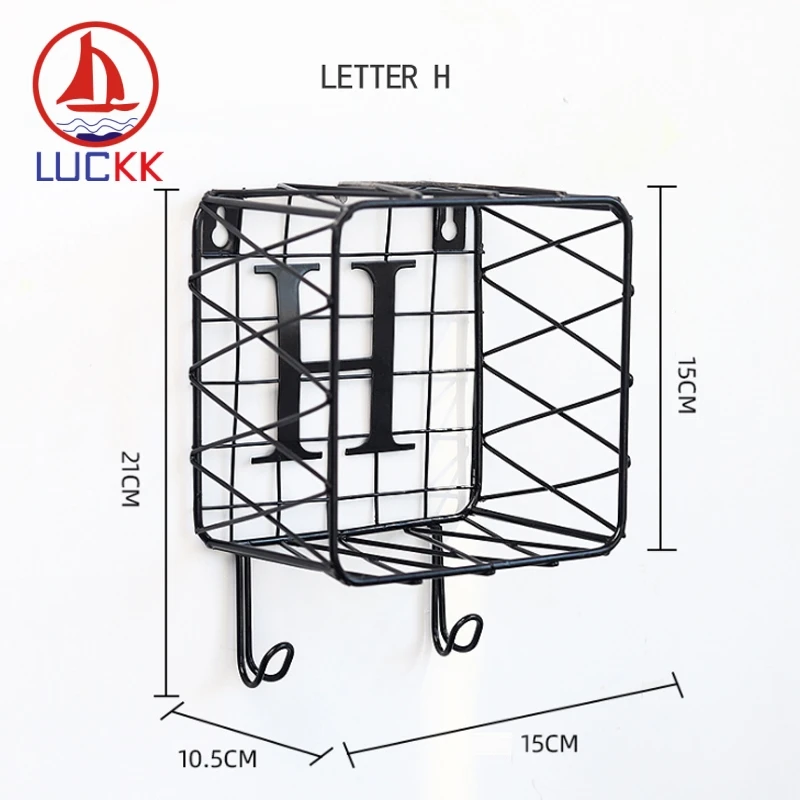 

LUCKK IRON Metal Hook Hanger Nordic Style Wall Door Coat/Hat/Bag Craft Decor For Home Love Retro Hollow Out Alphabet Hook Room
