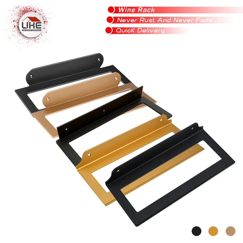Настенный держатель для винных бутылок алюминиевый креативный стеллаж