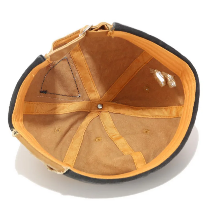 Vintage Hip Hop Men Hat Washed Cotton Retro Skull Cap Brimless Melon Distress Landlord Breathable Beanie Hole Skullcap | Аксессуары для