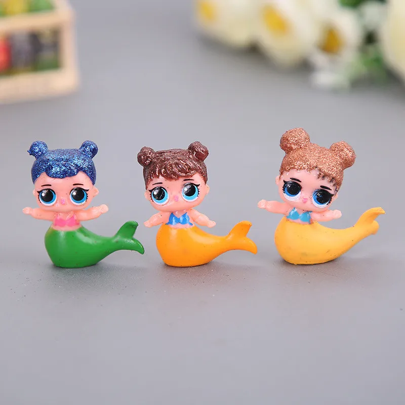 

Bandai Q Posket 8 Pieces Small Mermaid Anime Doll Model Ornaments Toys Cartoon Puppets Cake Decoration Peripherals Doll Model