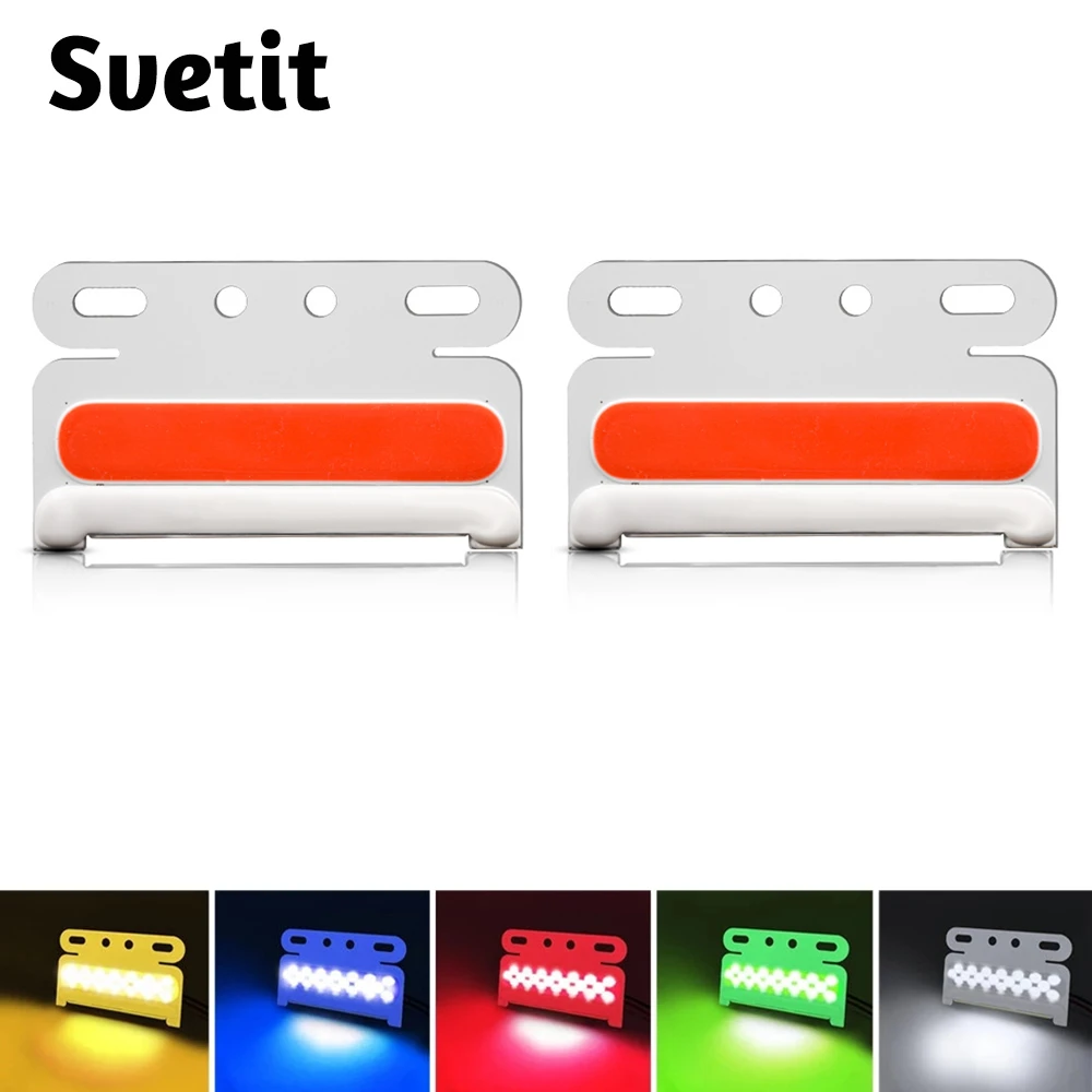 

10Pcs 24V Truck Trailer Side Marker Lamp COB Turn Signal Clearance Lights Lighting Tractor Lorry LED Running Lights