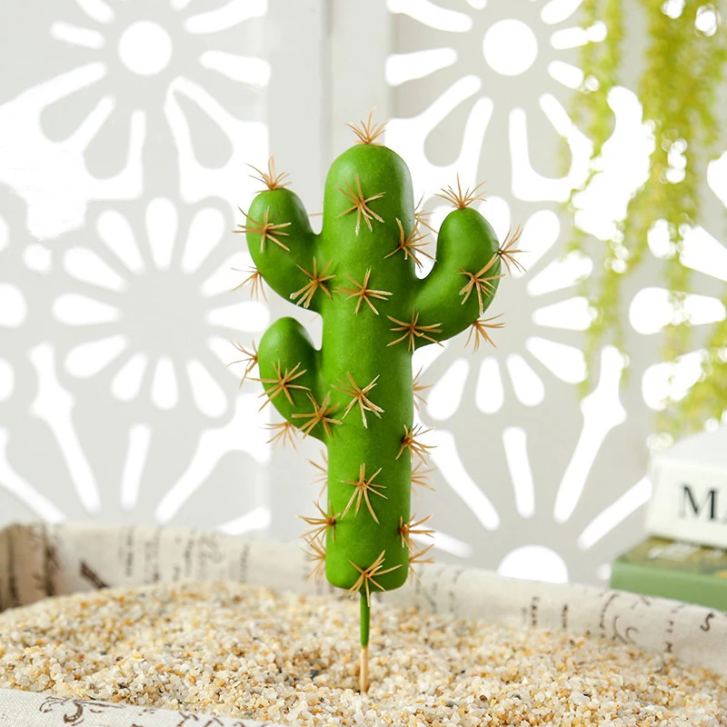 Artificial Plastic Cactus Succulents Prickly Pear Potted Plant no Pot Eco-Friendly Simulation Home Office Desktop Decoration Hot | Дом и сад