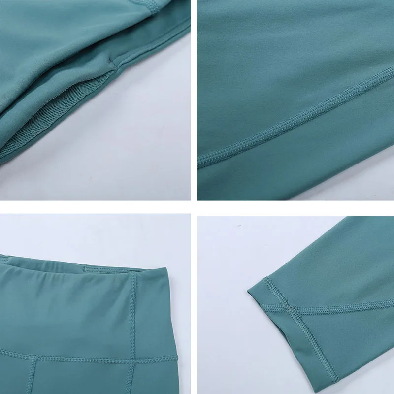 

NWT 2020 Squat Proof Pants Outline Plain Running Gym Fitness Women Naked-feel Fabric Sport Workout Legging