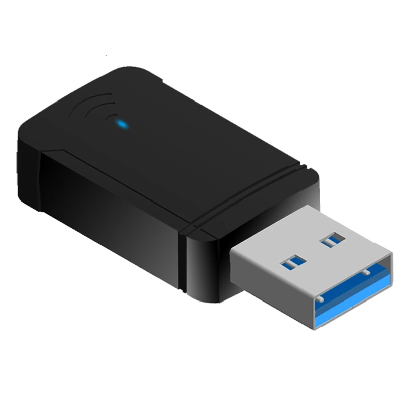 

1300 м USB Беспроводной сетевая карта двухчастотный Wi-Fi приемник Портативный мини 2,4 ГГц/5 ГГц сетевой адаптер для настольных ПК, ноутбуков,