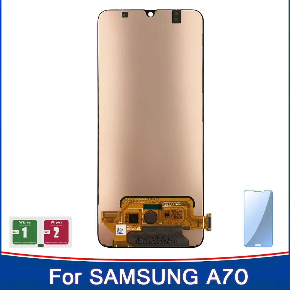 6 7 '颼% новый ЖК дисплей для регулируемой яркости Samsung Galaxy A70 A705 A705F SM сенсорный