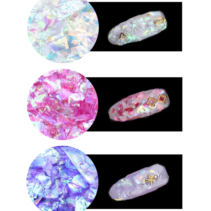 Оптовая продажа 500 г нестандартная оболочка бумажные хлопья для ногтей пайетки