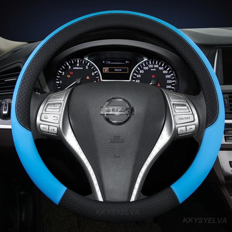 

Чехол рулевого колеса автомобиля для Nissan Versa, Almera, первоклассная Tiida, Terrano, Qashqai, J10, 350z, Kicks, патруль Murano, NV200, Xtrail