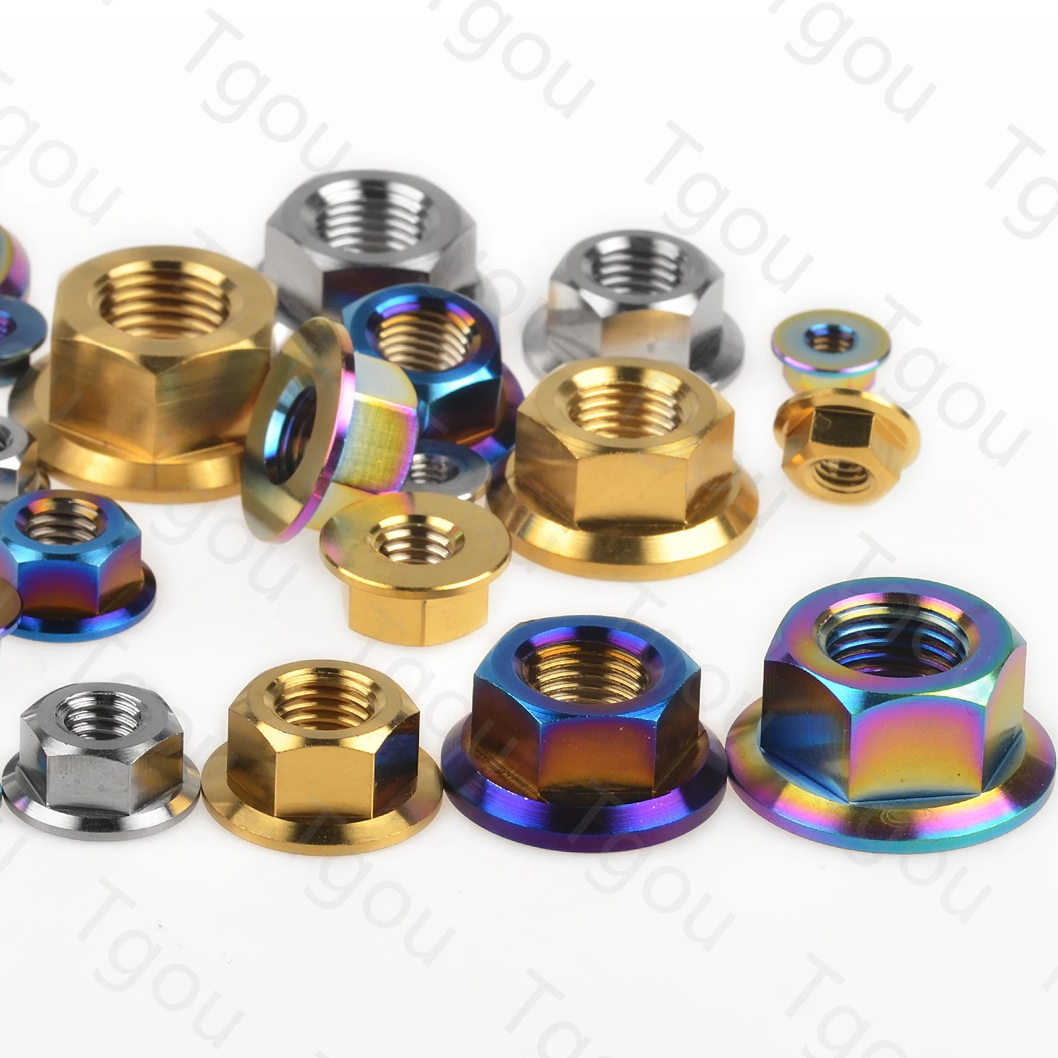 Титановая гайка Tgou M5/M6/M8/M10/M12/M14/M16 фланцевые гайки Tc4 для модификации