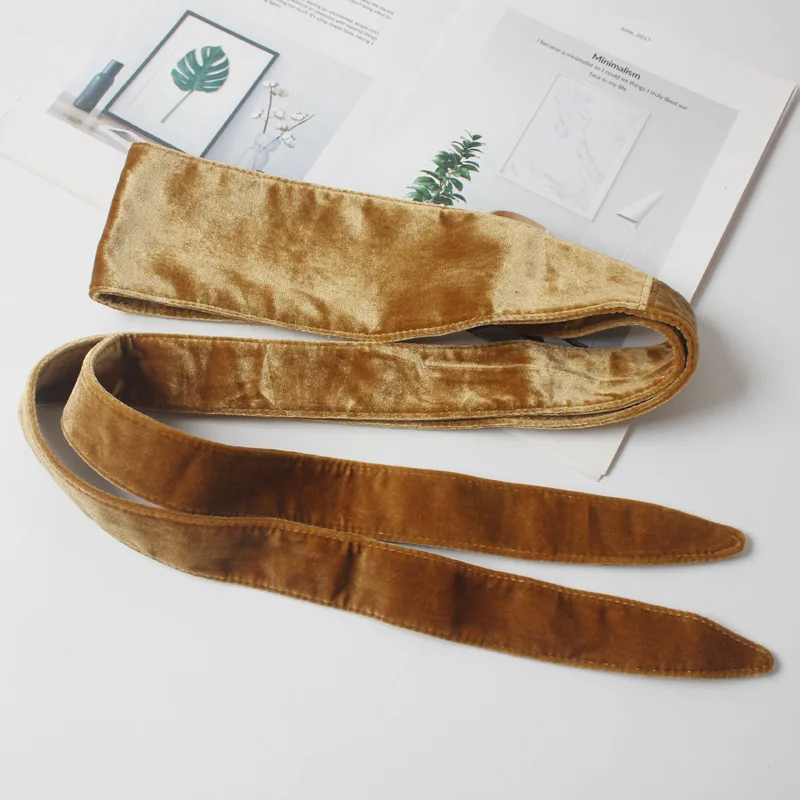 LANMREM 2020 новый модный бархатный пояс бандажный с бантом Универсальный Бархатный