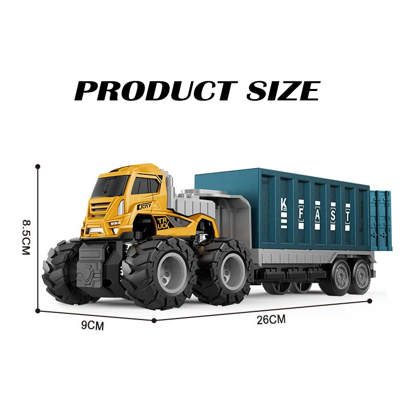 

Diecast Car Model Engineering Tractor Vehicle Container Dump Truck Alloy Model Car Toy Gift for Children